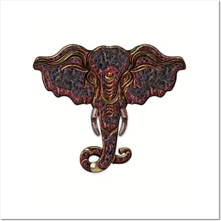 Decorative elephant head Posters and Art
